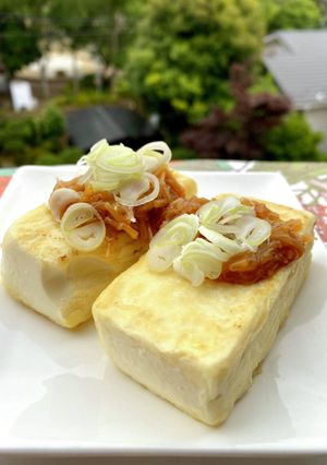 豆腐ステーキ、なめ茸のせて-レシピのメイン写真