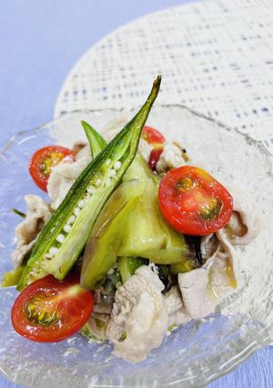 ゆで豚と夏野菜のピリ辛マリネ-レシピのメイン写真