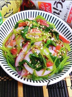 イカと三つ葉のさっぱり梅わさび和え-レシピのメイン写真
