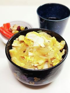 ◇家庭の味♪お揚げと玉ねぎの卵とじ丼◇-レシピのメイン写真