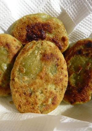 豆腐と米粉のおやき(緑茶味)-レシピのメイン写真