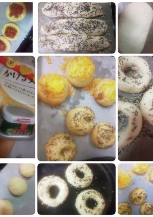 豆乳ぱん2種類コンビーフC&ごまベーグル-レシピのメイン写真