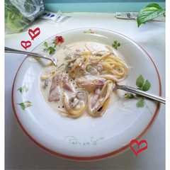 クリームパスタ-レシピのメイン写真