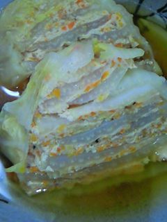 ★豆腐入りふわふわ豚挽肉の白菜重ね煮★-レシピのメイン写真