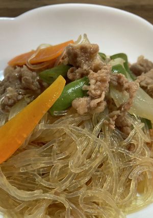 フライパン１つで！春雨といんげんの炒め煮-レシピのメイン写真