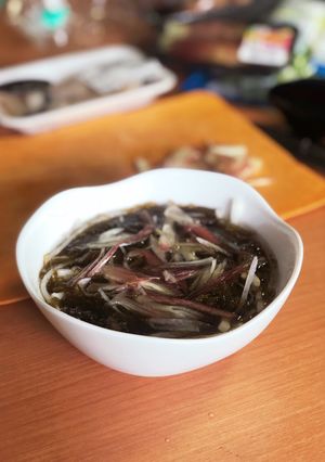 味付きもずくに大根の千切りとみょうが-レシピのメイン写真