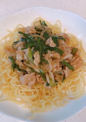 蒸し麺と余ったニラバラで、餡掛け焼きそば-レシピのメイン写真