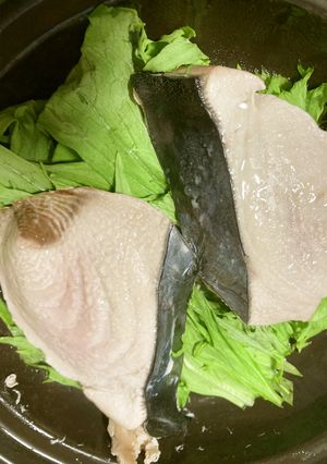 超簡単　かつおと水菜蒸し-レシピのメイン写真