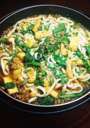 簡単☆挽き肉と小松菜の和風カレーうどん-レシピのメイン写真