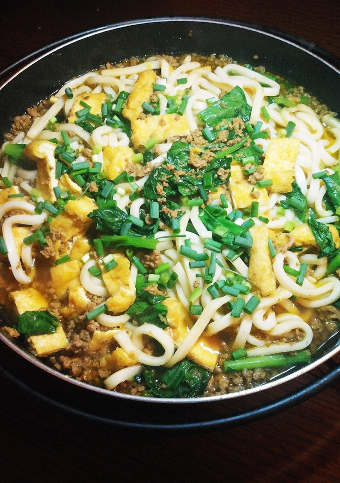 簡単☆挽き肉と小松菜の和風カレーうどん-レシピのメイン写真