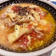 รูปของ なめこと油揚げのトロトロイタリアンスープ