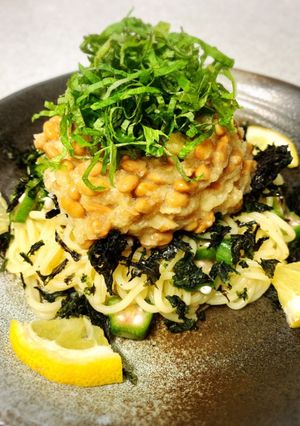 梅味でさっぱり♪納豆おろしパスタ-レシピのメイン写真