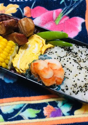 鮪漬け焼きブツブツ弁当♡-レシピのメイン写真