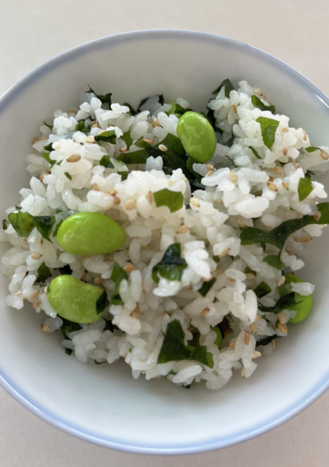ワカメと枝豆の混ぜご飯-レシピのメイン写真
