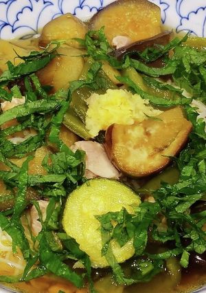 鶏肉と夏野菜のぶっかけ素麺-レシピのメイン写真