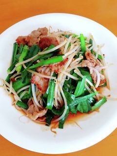 ご飯がすすむ! 我が家の肉ニラもやし炒め-レシピのメイン写真