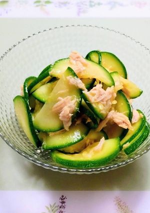 夏の夕飯簡単さっぱりズッキーニツナサラダ-レシピのメイン写真