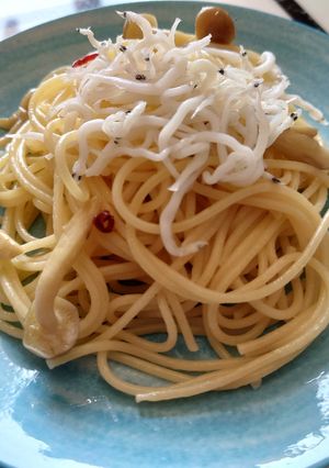ペペロンチーノシラウオ添え-レシピのメイン写真