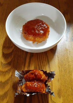 にんじん玉ねぎの煮込ハンバーグ-レシピのメイン写真