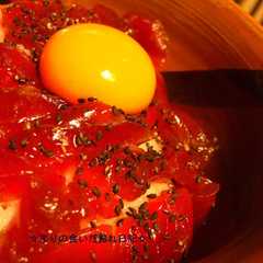 รูปของ めんつゆでまぐろユッケ丼♪