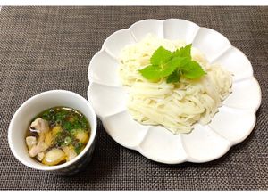 鶏だしつけ麺〜稲庭うどんバージョン〜-レシピのメイン写真