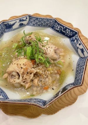 コラーゲン！！手羽で作る参鶏湯　圧力鍋-レシピのメイン写真