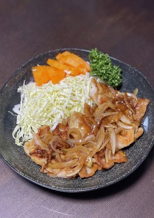 玉ねぎたっぷり豚肉の生姜焼き♪-レシピのメイン写真