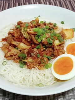 超簡単!豚キムチそうめん!!-レシピのメイン写真