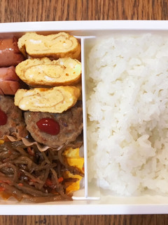 へたくそパパ→高校息子弁当 ハンバーグ-レシピのメイン写真