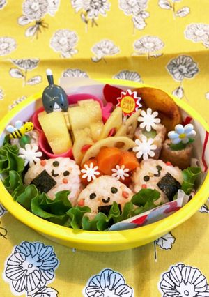 年少　こむすびちゃんお弁当-レシピのメイン写真