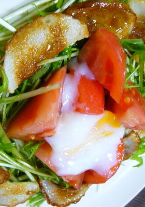 水菜とかまぼことトマトのサラダ-レシピのメイン写真