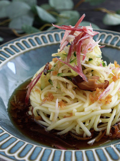 九州こーめんで作る冷やし中華風の薬味麺-レシピのメイン写真