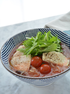 ダイエット版!冷やしトマトラーメン-レシピのメイン写真