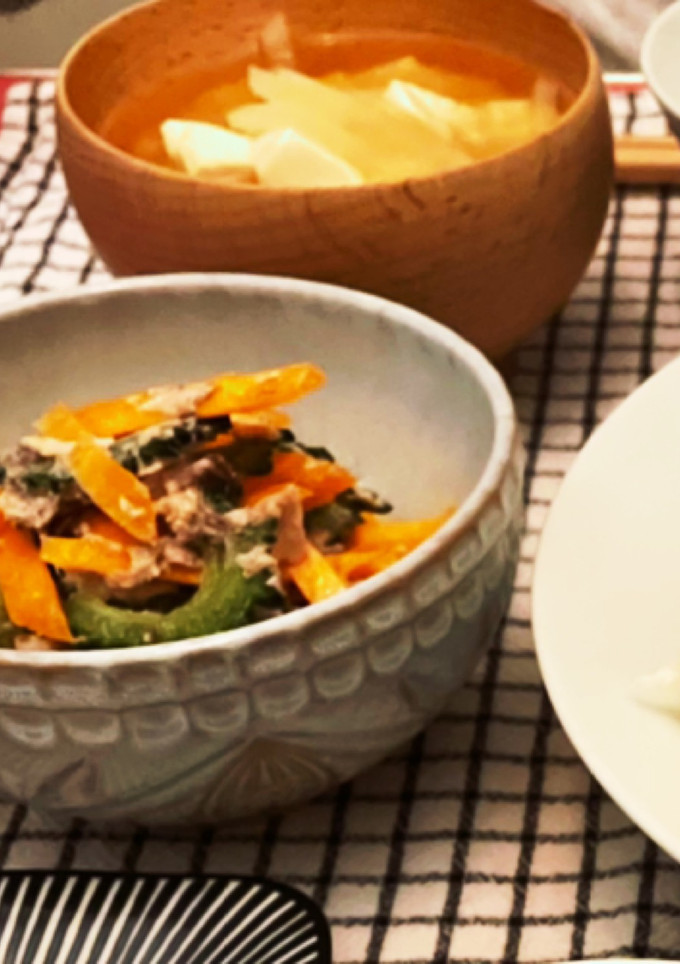 ゴーヤとにんじんの鯖缶和え-レシピのメイン写真