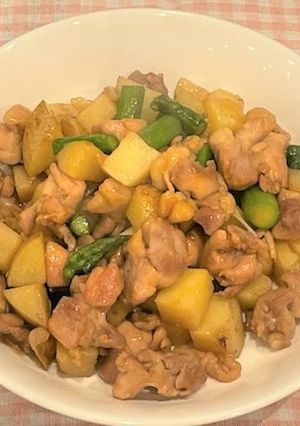 鶏肉とアスパラの甘辛バター煮-レシピのメイン写真