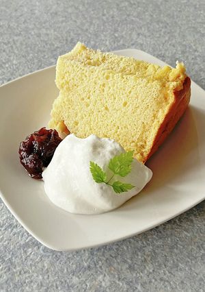 父の日　米粉のシフォン　小倉クリーム-レシピのメイン写真