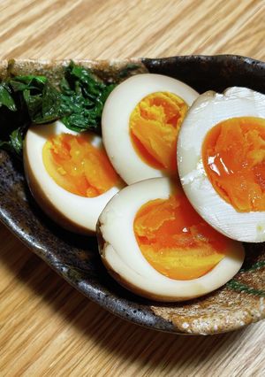 夏にサッパリ！大葉煮卵！-レシピのメイン写真