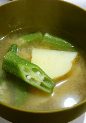 おくらとじゃがいものお味噌汁-レシピのメイン写真