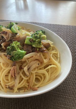 さんま蒲焼缶とブロッコリーのパスタ-レシピのメイン写真