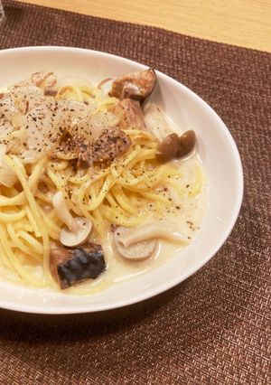 簡単☆サバ味噌缶のミルクパスタ-レシピのメイン写真