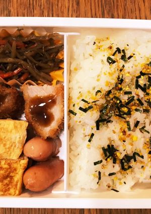 へたくそパパ→高校息子弁当　トンカツ-レシピのメイン写真
