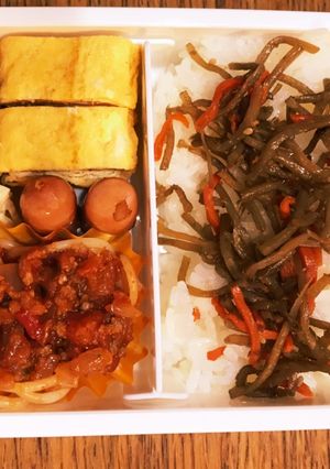 へたくそパパ→高校息子弁当 パスタ-レシピのメイン写真
