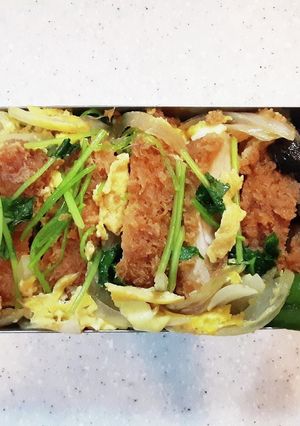 高校生弁当覚え書き36　カツ丼弁当-レシピのメイン写真