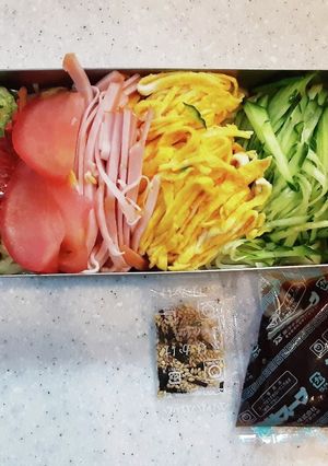 高校生弁当覚え書き37　冷やし中華弁当-レシピのメイン写真