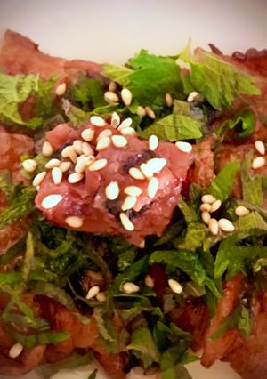 薩摩揚げの大葉&梅肉添え 胡麻風味仕立-レシピのメイン写真