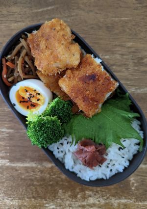JK☆白身魚のスパイシーフライ弁当♪-レシピのメイン写真