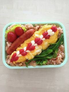 高校生オムライスお弁当2022.6.17-レシピのメイン写真