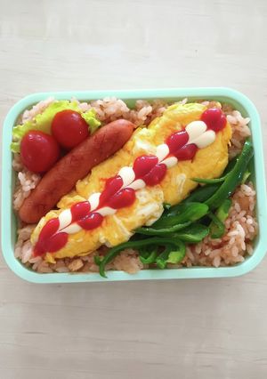 高校生オムライスお弁当2022.6.17-レシピのメイン写真