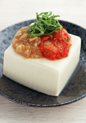 にんにくなめ茸とキムチの冷ややっこ-レシピのメイン写真