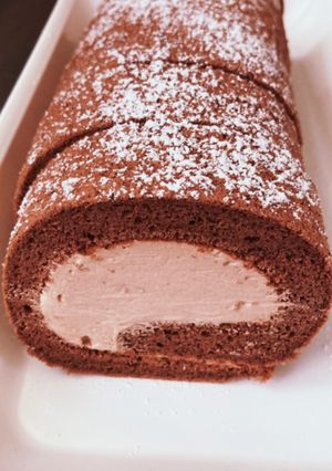 きび砂糖米粉チョコレートロールケーキ-レシピのメイン写真